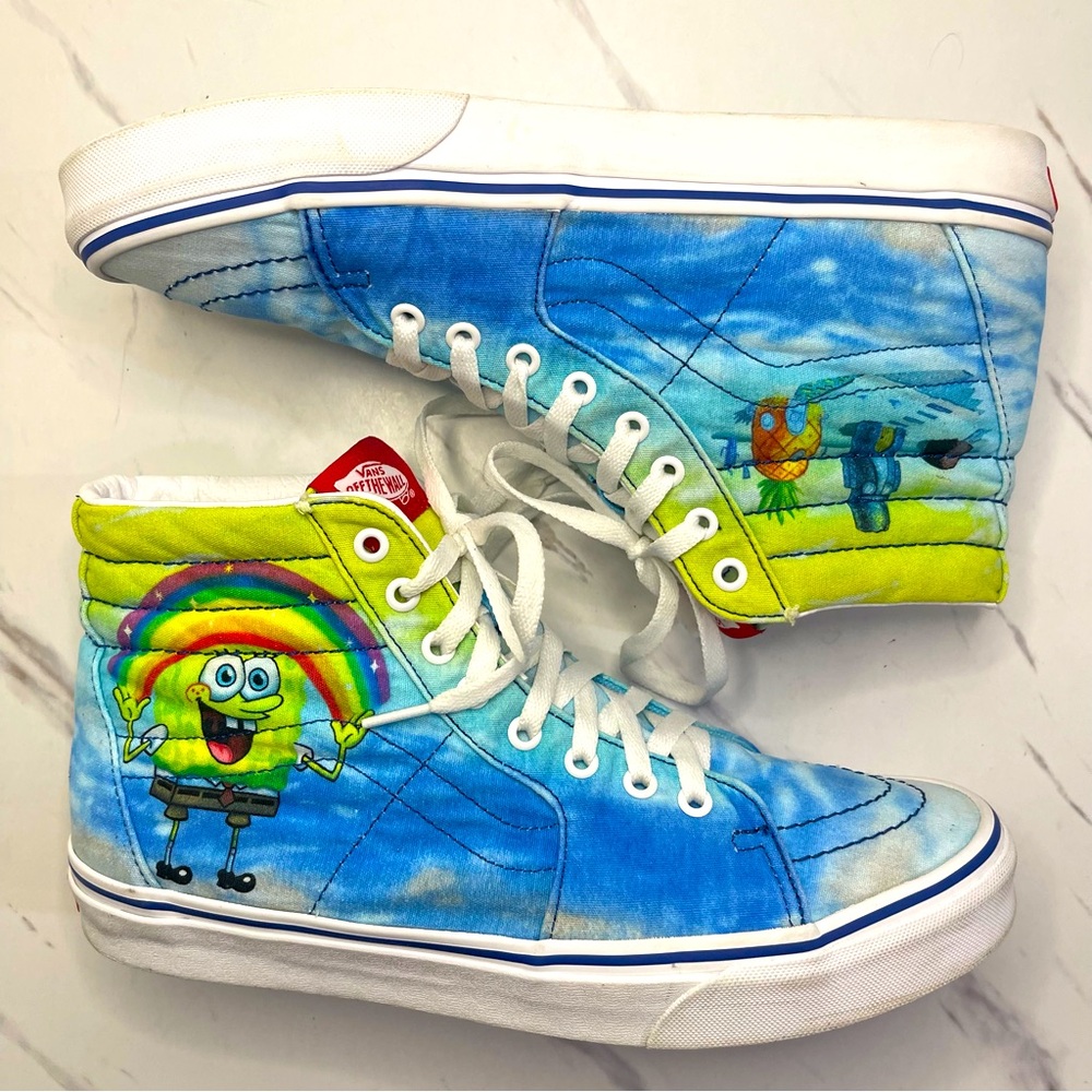 Vans X SpongeBob Sk8-Hi Imagination Sneakers Limited-Edition 2021 Mens 11 - Picture 7 of 12